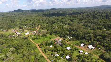 Aerial-view-of-Saül-remote-village-in-the-Guiana-Amazonian-Park.